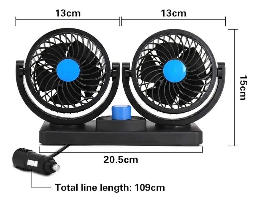 VentiCar Doble™ - Ventilador Para Auto