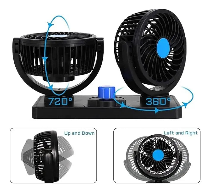 VentiCar Doble™ - Ventilador Para Auto
