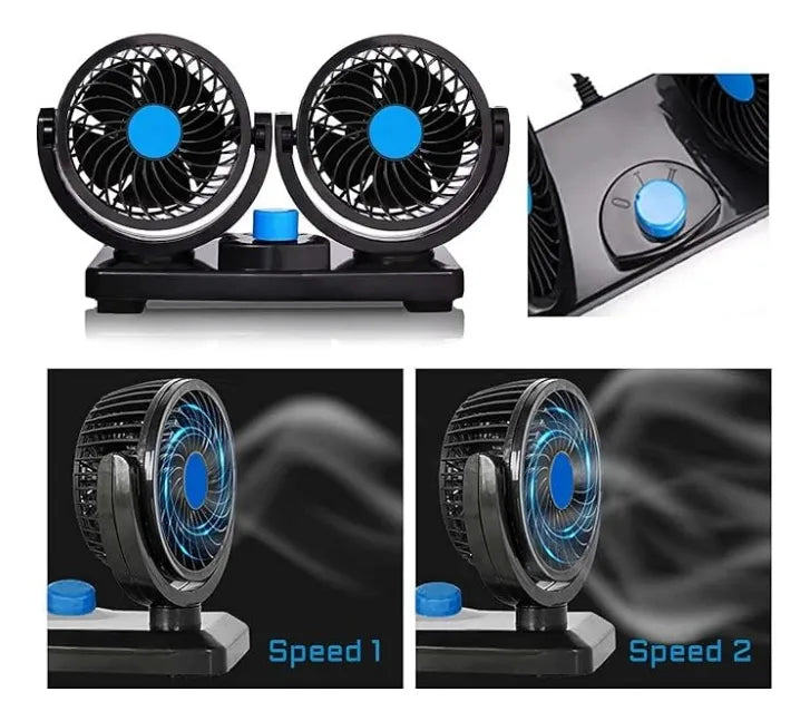 VentiCar Doble™ - Ventilador Para Auto