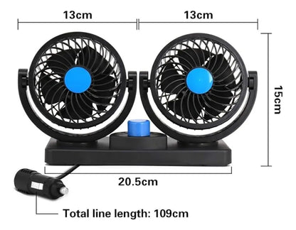 VentiCar Doble™ - Ventilador Para Auto